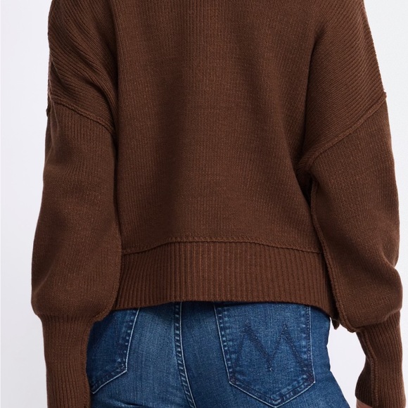 RD Style Chocolate Brown V-Neck Button Cardigan Sweater - Picture 2 of 2